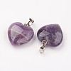 Natural Amethyst Pendants X-G-G956-B03-FF-2