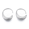 316 Surgical Stainless Steel Oval Hoop Earrings for Men Women EJEW-N052-11-2