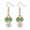Handmade Glass Seed Beads Dangle Earrings EJEW-MZ00244-3