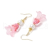 Human Handmade Glass Seed Beads Dangle Earrings EJEW-MZ00446-03-4