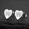 Heart 201 Stainless Steel Stud Earrings WGB8201-18-1