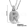 Elegant Brass Micro Pave Clear Cubic Zirconia 3D Initial Necklaces DV4415-41-1