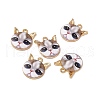 Rack Plating Alloy Enamel Pendants ENAM-K050-02G-3