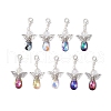9Pcs Angel Glass Pendant Decorations HJEW-JM02671-1