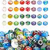 Mixed Styles Handmade Lampwork Glass European Beads LPDL-PH0001-03-WH-1