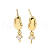 Brass Stud Earring Findings KK-D369-01G-1