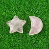 Natural Rose Quartz Healing Moon & Star Ornaments X1-PW-WG13036-01-1