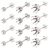SUNNYCLUE 90Pcs 3 Size 304 Stainless Steel Post Stud Earring Settings STAS-SC0004-85-1
