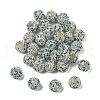 Sparkle Glass Rhinestone Round Beads OACR-S048-01G-2