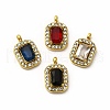 PVD Vacuum Plating 304 Stainless Steel Cubic Zirconia Pendants STAS-A076-03G-1