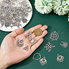 DICOSMETIC 80Pcs 10 Styles Tibetan Style Alloy Chandelier Component Links FIND-DC0006-05-3