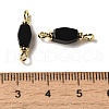 Natural Black Onyx(Dyed & Heated) Connector Charms FIND-C046-09B-G-3