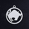 Tarnish Resistant 201 Stainless Steel Pendants STAS-S105-JN362-2-1