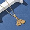 304 Stainless Steel Pendant Necklaces NJEW-Z073-04G-2