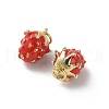 Brass Enamel Pendants KK-R229-07G-07-3