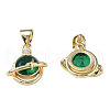 Brass Micro Pave Cubic Zirconia Pendants ZIRC-N039-238-1