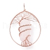 Natural Rose Quartz Big Pendants G-F702-02RG-A-2