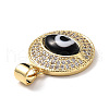 Real 18K Gold Plated Brass Clear Cubic Zirconia Pendants ZIRC-L102-12G-01-4