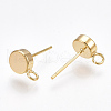 Brass Stud Earring Findings X-KK-T038-293G-1