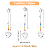 Glass Pendant Decorations HJEW-FH00032-9