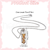 DELORIGIN 2Pcs 2 Styles Anti-Tarnish Stainless Steel Mini Hollow Column Perfume Bottle Necklaces NJEW-DR0001-02C-2
