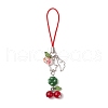 Glass Cherry Mobile Accessories HJEW-JM03017-2