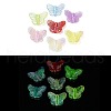 Luminous UV Plating Rainbow Iridescent Acrylic Beads OACR-O008-11-1