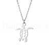 Non-Tarnish Ocean Theme Pendant Necklaces NJEW-JN04870-4
