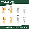 Unicraftale 40Pcs 2 Style Stainless Steel Cup Peg Bails Pendants STAS-UN0054-98-3