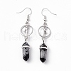Gemstone Bullet & Dancer Dangle Earrings EJEW-I276-05P-3