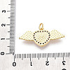 Brass Micro Pave Clear Cubic Zirconia Pendants KK-N268-68G-3