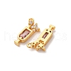 Brass Micro Pave Cubic Zirconia Pendants KK-K382-28G-02-2