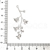 Three-Dimensional Flower Brass Pendants KK-V006-02P-01-4