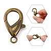 Tibetan Style Alloy Lobster Claw Clasps X-PALLOY-O027-AB01-3