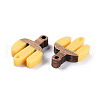 Opaque Resin & Walnut Wood Links Connectors RESI-T035-41-3