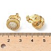 Brass Micro Pave Clear Cubic Zirconia Clip-on Earrings EJEW-A132-02B-G-5