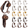SUNNYCLUE 30Pcs 5 Colors Brass Clip-on Earring Findings KK-SC0004-77-1