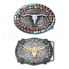 WADORN 2Pcs 2 Style Alloy Smooth Buckles FIND-WR0010-41-1