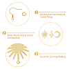 HOBBIESAY DIY Moon & Star & Sun Earring Making Kit KK-HY0003-49-5