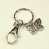 Tibetan Style Butterfly Keychain KEYC-JKC0009-15-1