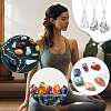 9Pcs 3 Styles Brass Macrame Pouch Braided Gemstone Holder Pendant Necklace Making NJEW-UN00001-6