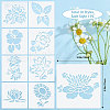 16Pcs 16 Patterns PET Plastic Hollow Out Drawing Painting Stencils Templates AJEW-WH0332-76-2