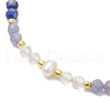 Adjustable Natural Lapis Lazuli & Quartz Crystal & Tanzanite Braided Bead Bracelets for Women BJEW-JB11619-04-3