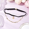 Brass Heart Tassel Thigh Leg Chains AJEW-AN00653-2