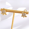 Sweet Ocean Brass Clear Cubic Zirconia Turtle Hoop Earrings MQ2524-3