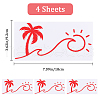 Beach Theme PVC Cartoon Self Adhesive Car Stickers FIND-WH0152-165A-2