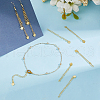 DICOSMETIC 40Pcs Rack Plating Brass Curb Chain Extender KK-DC0004-26-5