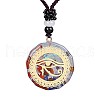 Orgonite Chakra Natural & Synthetic Mixed Stone Pendant Necklaces QQ6308-8-1