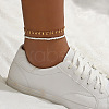 Bohemian Glass Seed Beaded Double Layer Stretch Anklets WGF45A4-05-1