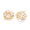 Brass Micro Pave Cubic Zirconia Pendants KK-N263-55G-2